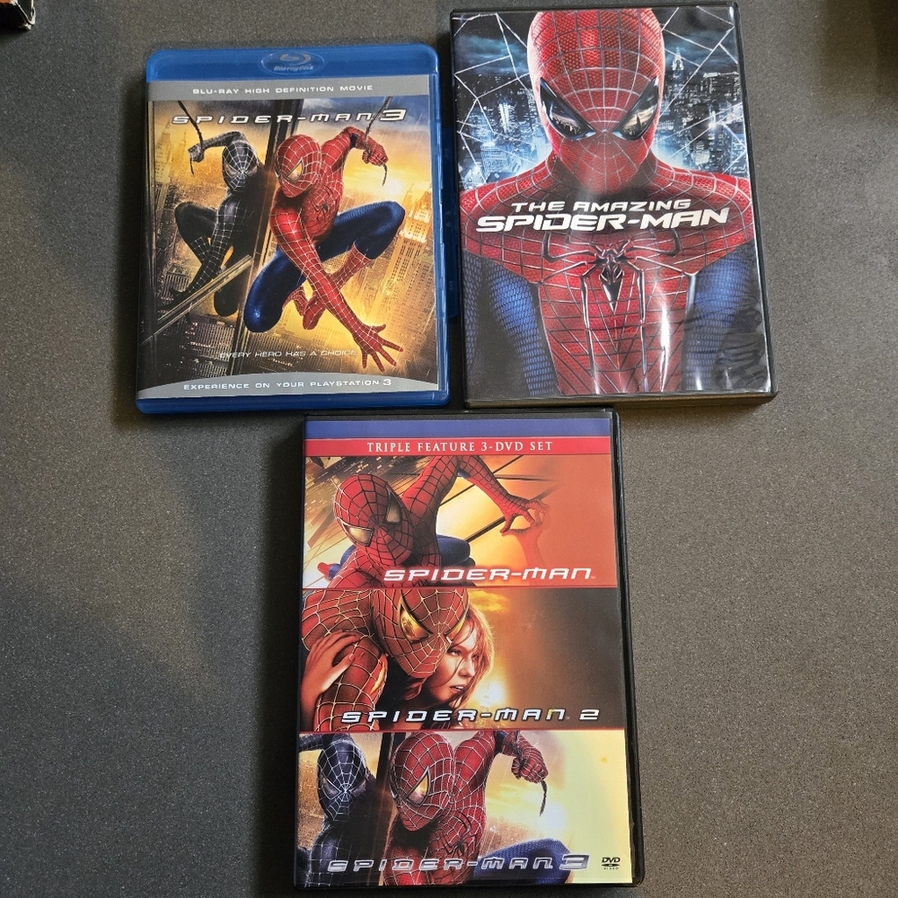 Spider-Man 3 Blu-Ray, The Amazing Spider-Man, Spider-Man 3-DVD Set Bundle